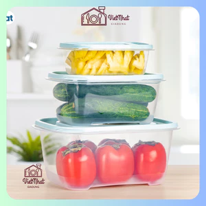 Bộ hộp lạnh CN 6556 Việt Nhật, Hộp đựng thực phẩm rau củ hoa quả trong tủ lạnh tiện ích