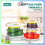 Bộ 3 hộp thực phẩm tròn Hokori 6558, Hộp đựng thực phẩm Việt Nhật cao cấp