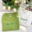 áo thun nữ YUSTUDIO 3158 cotton khô phông nam nữ mặc thoáng mát mẫu BELIEVE