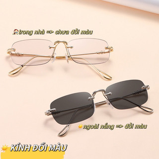 Kính đổi màu Bự Store không gọng thời trang chống ánh sáng xanh tổng tài Chống tia UV400 -1038
