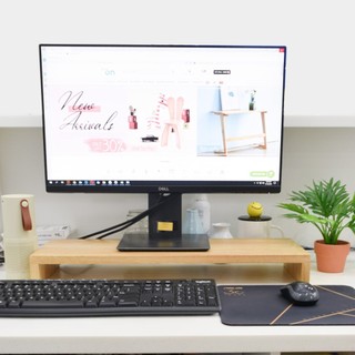 Kệ gỗ để màn hình máy tính đa năng gỗ thông tự nhiên kích thước 40x20x8 cm