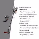 Máy hút bụi không dây Deerma VC80 lực hút mạnh, Máy hút bụi cầm tay có đầu hút nệm, màn hình LED, pin tháo rời — ảnh 2