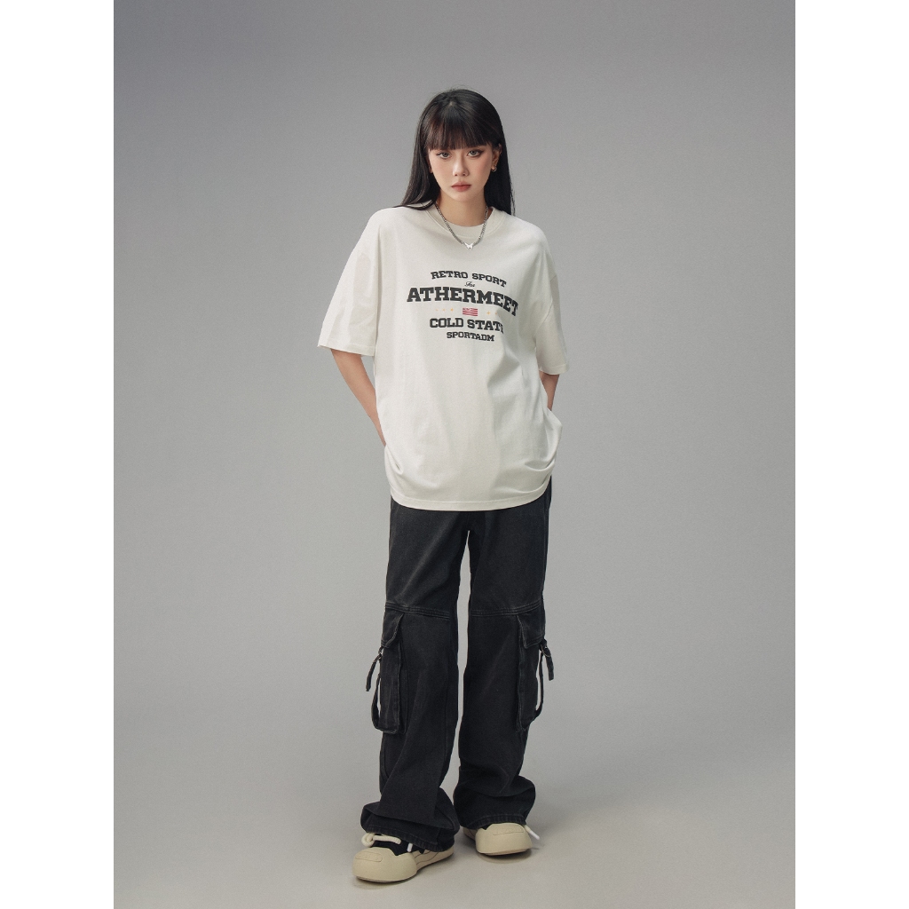 Áo Thun Nam Nữ REDLABEL RETRO, Áo Phông Basic Form Rộng Tay Lỡ Cao Cấp Cá Tính Chất Cotton Dày Dặn