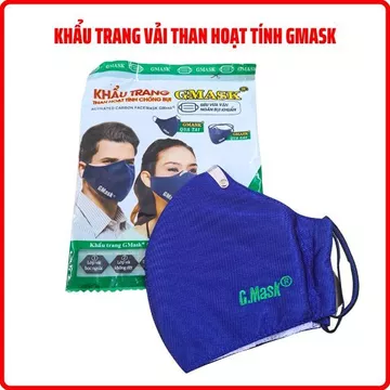 Khẩu trang than hoạt tính Gmask đi đường chống bụi, Khẩu trang vải than hoạt tính giá rẻ - Tặng lọc