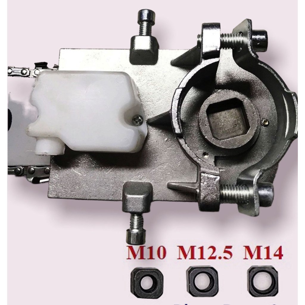 Bộ lam xích lắp sẵn ETOP 12Inch căng xích tự động có hộp dầu, 3 ốc chuyển đổi biến máy mài thành máy cưa xích
