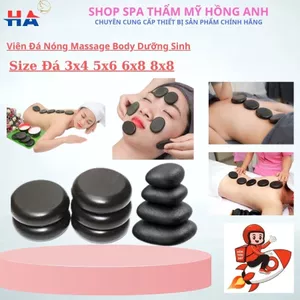 Đá Nóng,Massage Body Đá Tròn, Đá Oval, Đá Spa Đông Y Massa Mặt Đả Thông Kinh Lạc Oval 8x6cm tròn 8x8cm