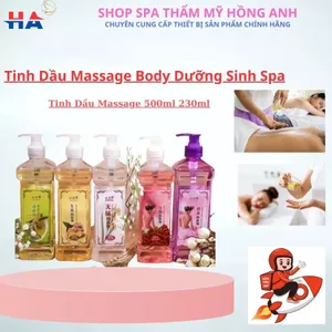 Tinh Dầu Massage Body 500ml Tinh Dầu Gừng, Hoa Hồng, Lawender 100% Thiên Nhiên.