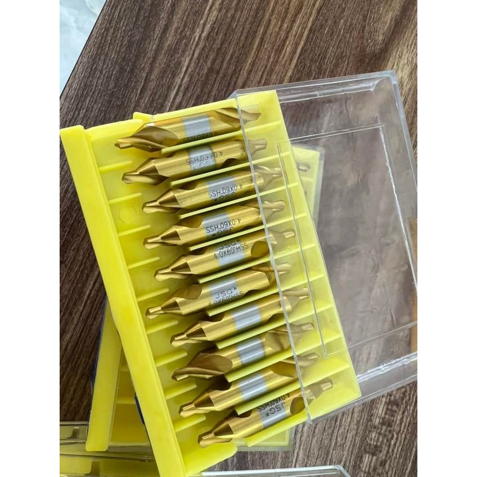 Mũi khoan tâm 2 đầu phủ TiN-CHUYÊN THÉP CỨNG INOX HÀNG RẤT XỊN