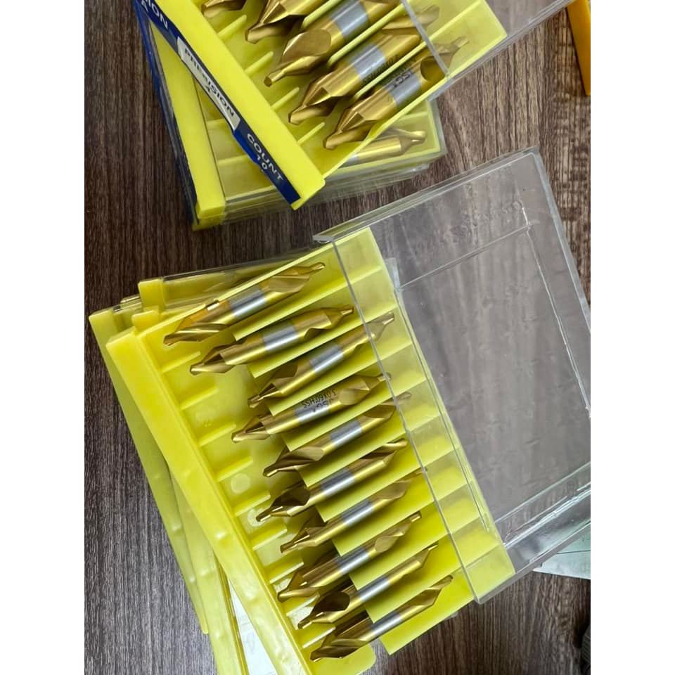 Mũi khoan tâm 2 đầu phủ TiN-CHUYÊN THÉP CỨNG INOX HÀNG RẤT XỊN