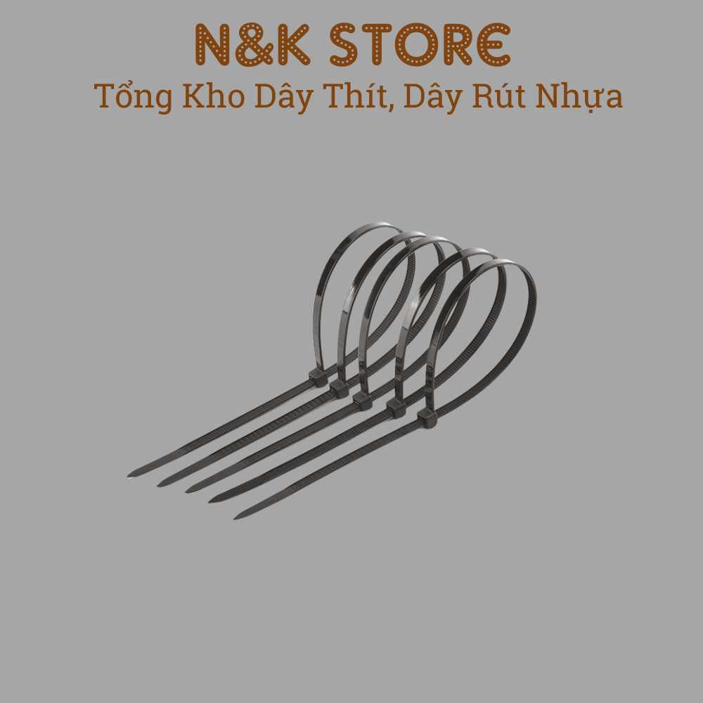 Bịch 950c dây rút nhựa 3x100mm, dây thít nhựa dài 10cm, lạt nhựa buộc bền chắc