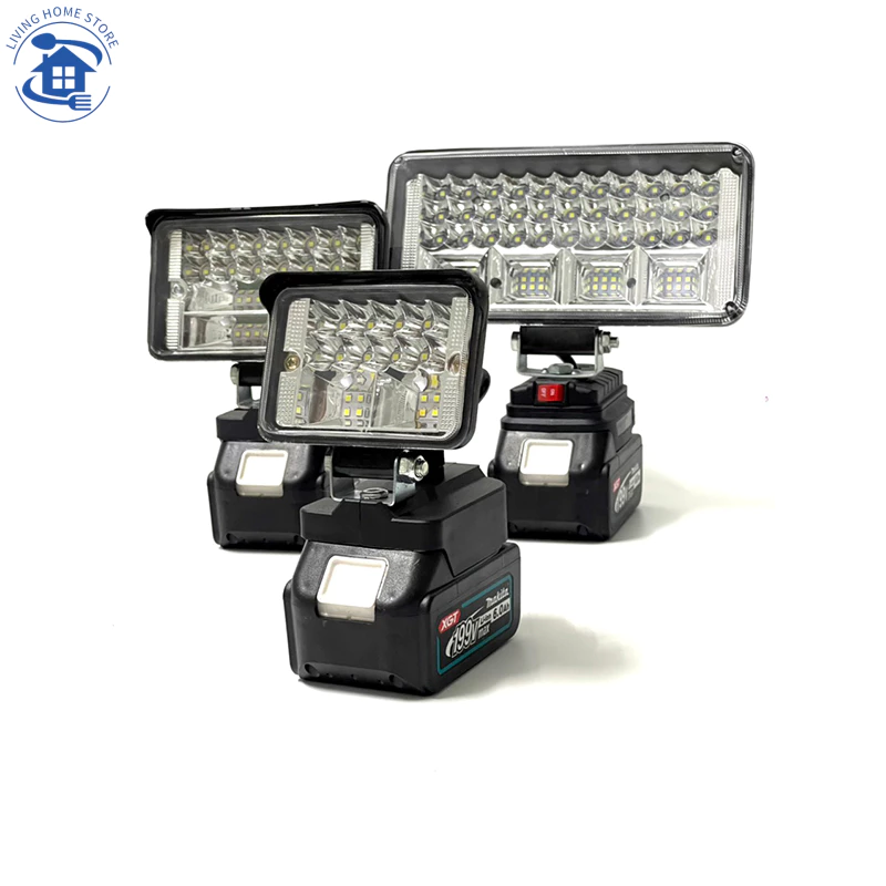  Đèn pha led dùng pin công suất lớn,đèn tích điện Đèn pin led chiếu xa dùng chân pin Makita