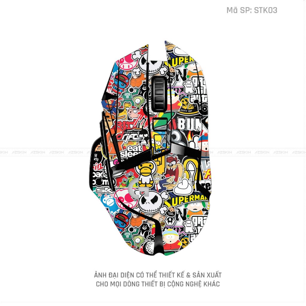 Skin Dán Chuột Logitech in Hình Sticker Cắt Sẵn Tại Azskin Có Tặng Kèm ...