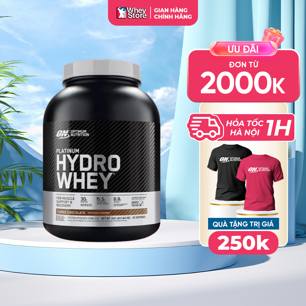 Sữa Tăng Cơ Bắp Hấp Thụ Nhanh Optimum Nutrition Platinum Hydro Whey 3 5lbs 1 59kg Chính Hãng