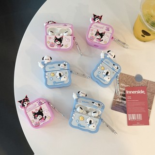 [Vỏ Airpods 1/2/3, Pro, Pro2] Vỏ airpods Kuromi & Pochacco leo cam siêu xynh RABBI