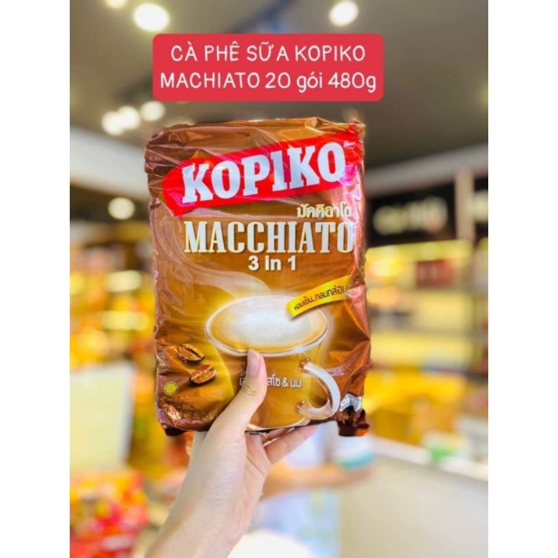 Cafe sữa hoà tan nội địa Thái Lan 3in1 KOPIKO MACCHIATO (túi 20 gói)