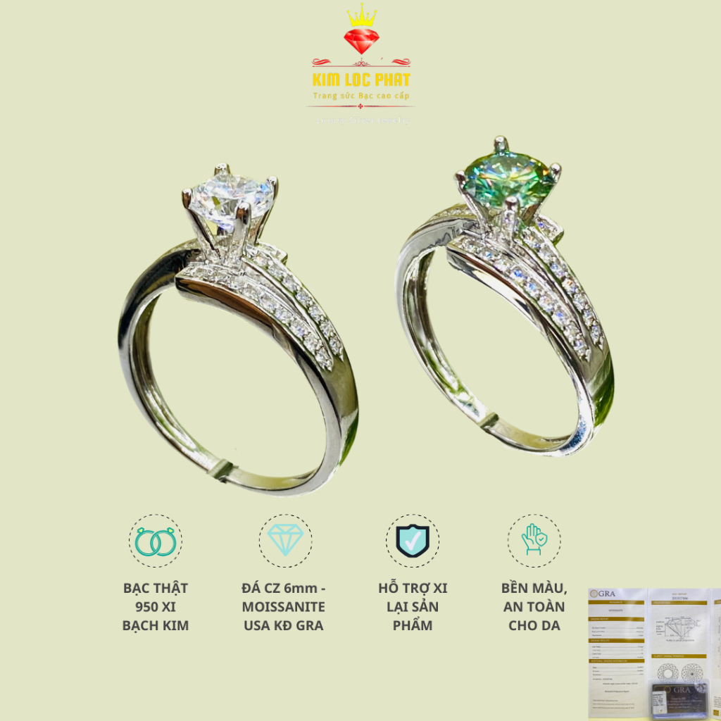 Women's 925 Silver Ring by KIMLOCPHAT - Trangsứcbạccaocấp