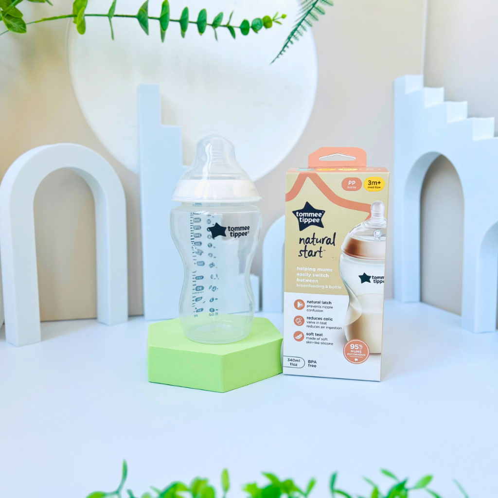 Ảnh Bình Sữa Ty Siêu Mềm Tự Nhiên Tommee Tippee Natural Start PP 340ml, Núm Ty Của Bình 3-6 Tháng 3