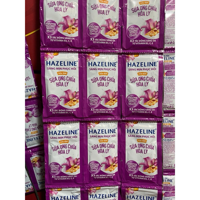 Sữa Tắm Hazeline Ong Chúa,Yến Mạch dạng gói nhỏ tiện lợi( 6g )dây 12gói.