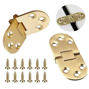 Bản lề lá bán nguyệt đồng kèm vít bắn, lề 2 lá đồng, bản lề bắt cánh cửa, tủ gấp,…