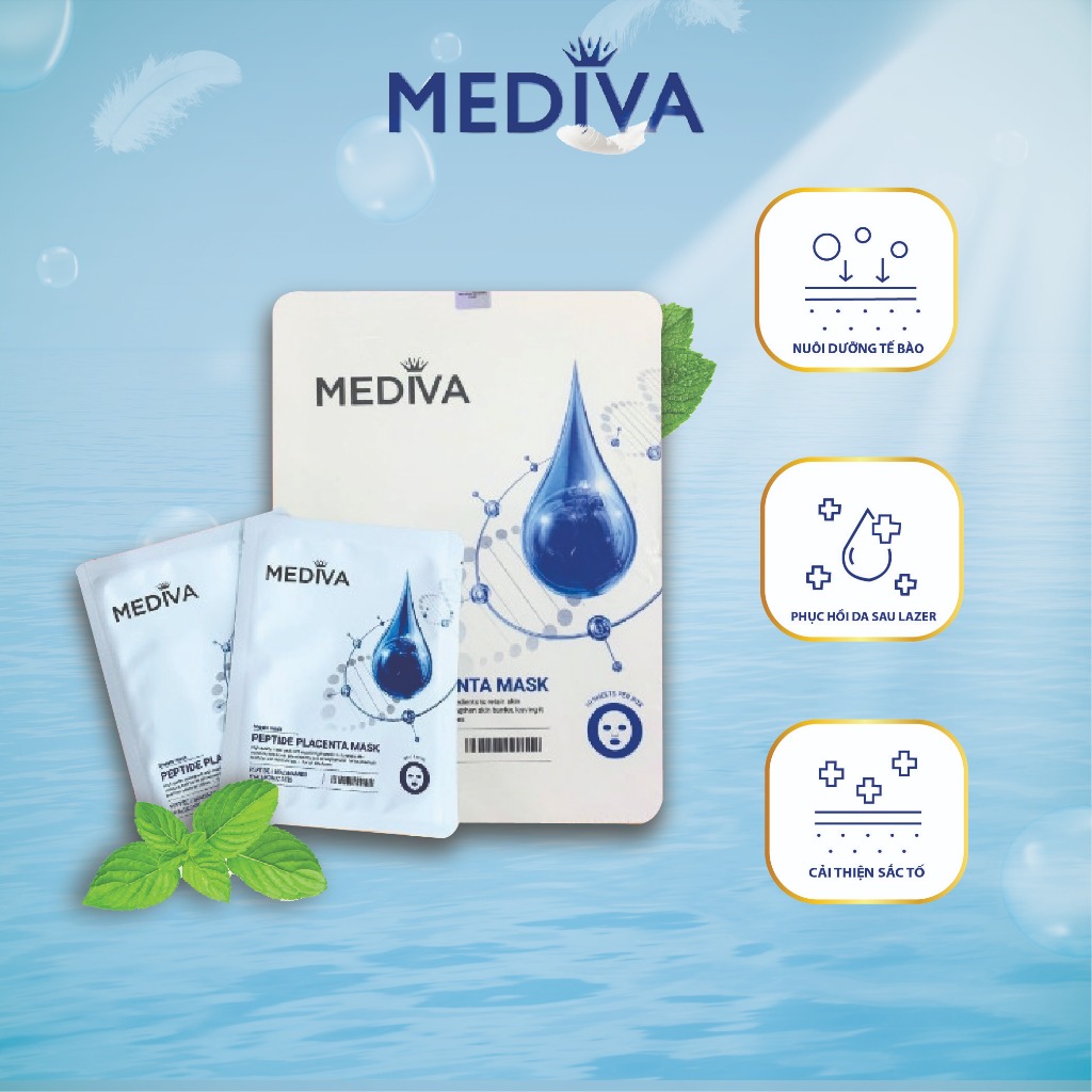 Công dụng nổi bật của Mặt nạ tế bào gốc Peptide Placenta Mask Mediva