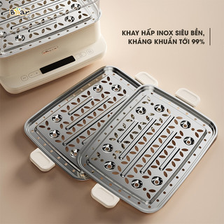 Nồi hấp điện 3 tầng 12L Bear EFS-4H27E (DZG-CA2G2),Hấp bánh bao thủy nhiệt,Có xửng inox, BH 18 Tháng