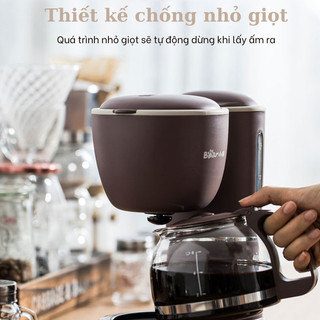 Máy Pha Cà Phê Mini Tự Động Bear SB-CF06A (KFJ-A06K1), 0.6L,550W, Nhỏ Gọn Pha Trà/Coffee,BH 18 tháng