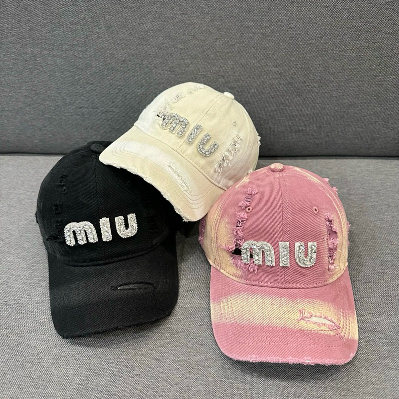 Mũ lưỡi trai MIU bò rách mới chất chơi, mũ bò loang rách cá tính, logo ...