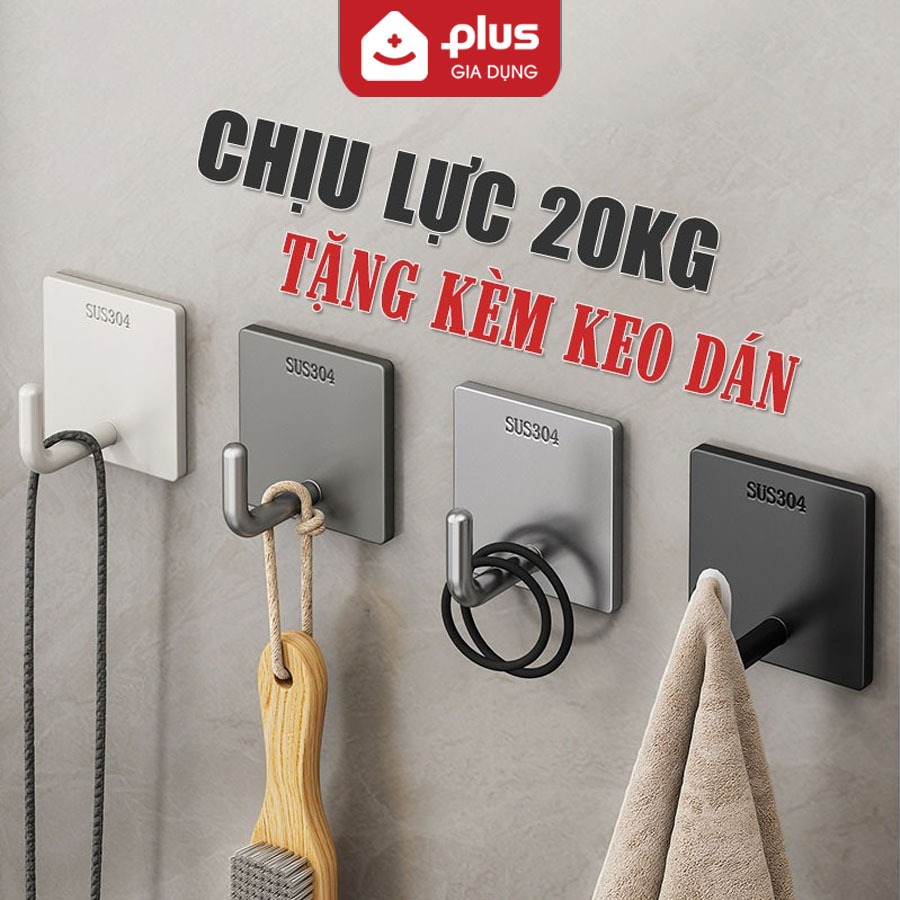 Móc treo tường chịu lực inox 304, móc dán tường siêu dính để treo đồ ...