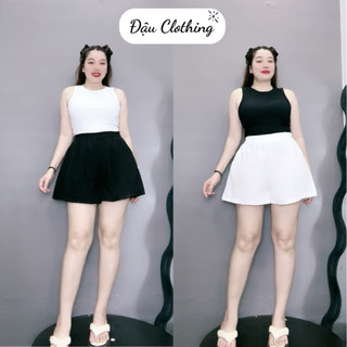 Quần đùi nữ Bigsize dáng chữ A ống rộng lưng chun co giãn chất vải mềm mịn - Q500