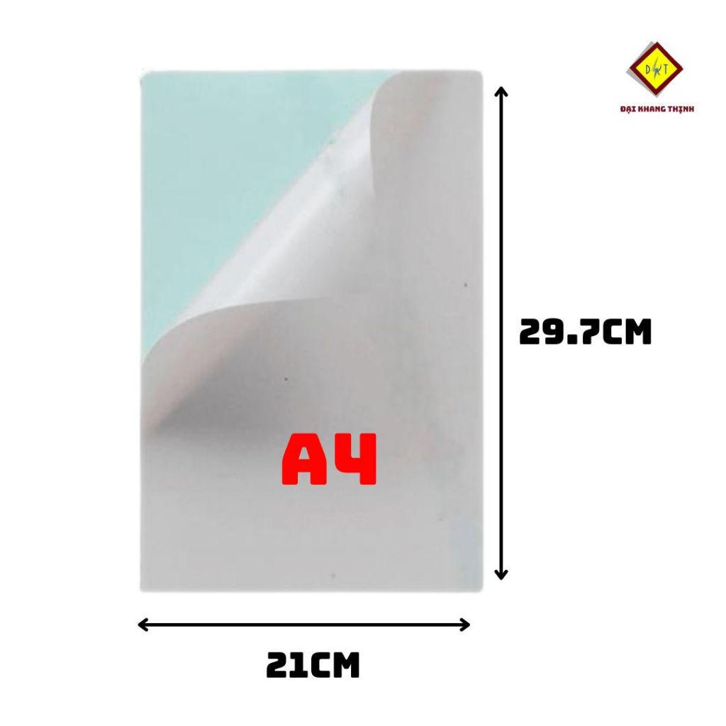 Giấy decal A5 đế xanh Giấy in mã vạch A5 Tem in mã vạch A5 100 tờ/xấp ...