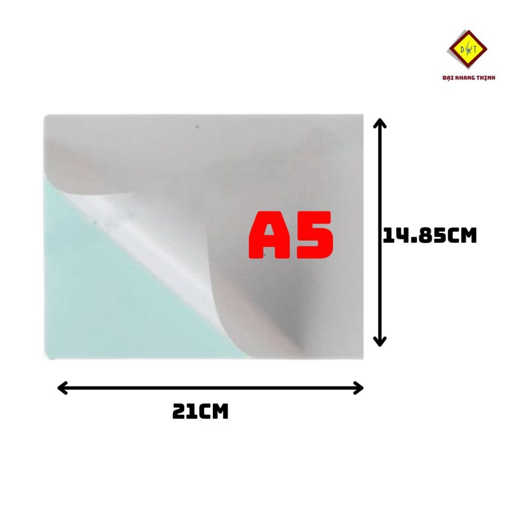 Giấy decal A5 đế xanh Giấy in mã vạch A5 Tem in mã vạch A5 100 tờ/xấp ...