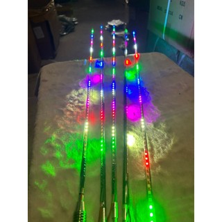 Ăng ten Led nháy đuổi 7 màu 100 cm trang trí cho ô tô, xe tải, điện auto 12v, 24v