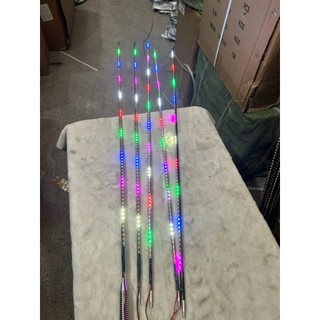 Ăng ten Led nháy đuổi 7 màu 100 cm trang trí cho ô tô, xe tải, điện auto 12v, 24v