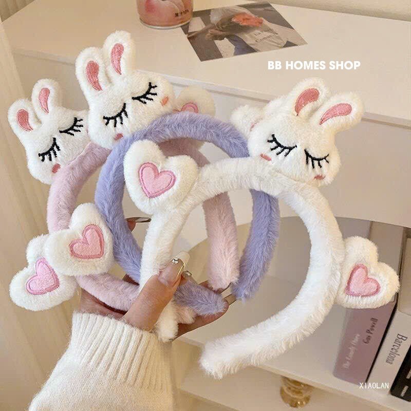 Băng đô rửa mặt bờm cute cài tóc dễ thương chống trơn trượt, lông mềm mại phong cách Hàn Quốc trẻ em, người lớn