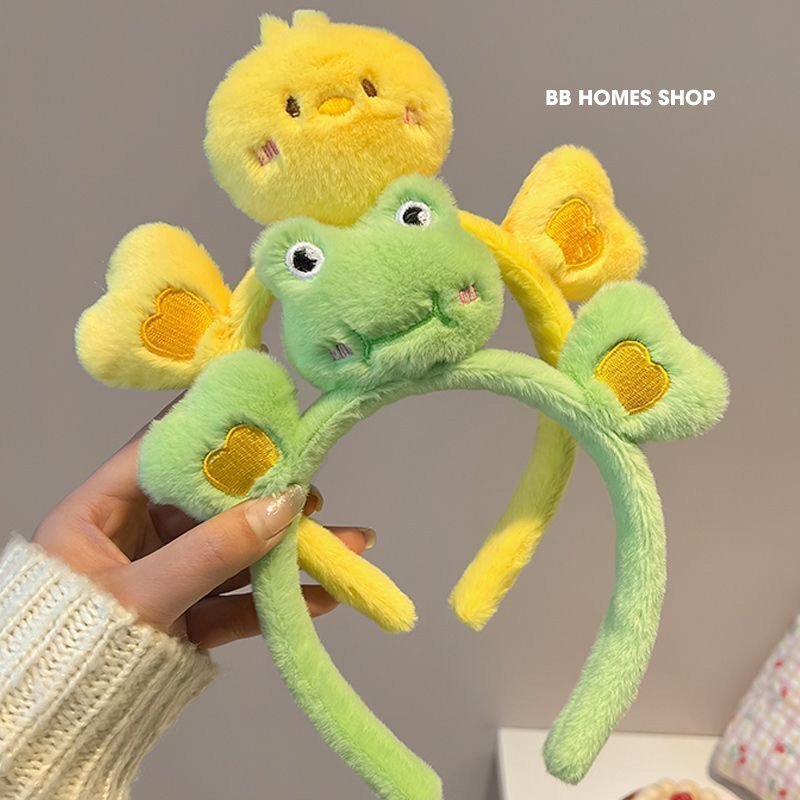 Băng đô rửa mặt bờm cute cài tóc dễ thương chống trơn trượt, lông mềm mại phong cách Hàn Quốc trẻ em, người lớn