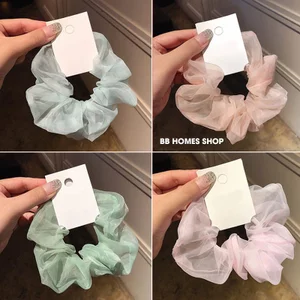 Dây buộc tóc - cột tóc vải scunchies voan tơ
