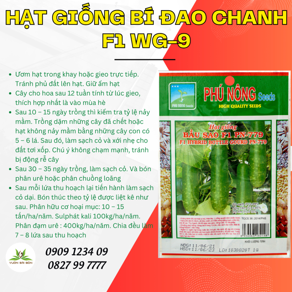 Hạt giống bí đao chanh f1 WG-9 2