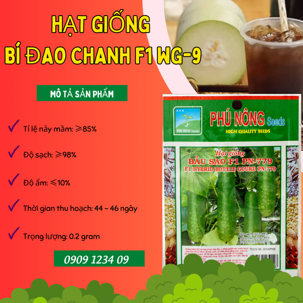 Hạt giống bí đao chanh f1 WG-9 1