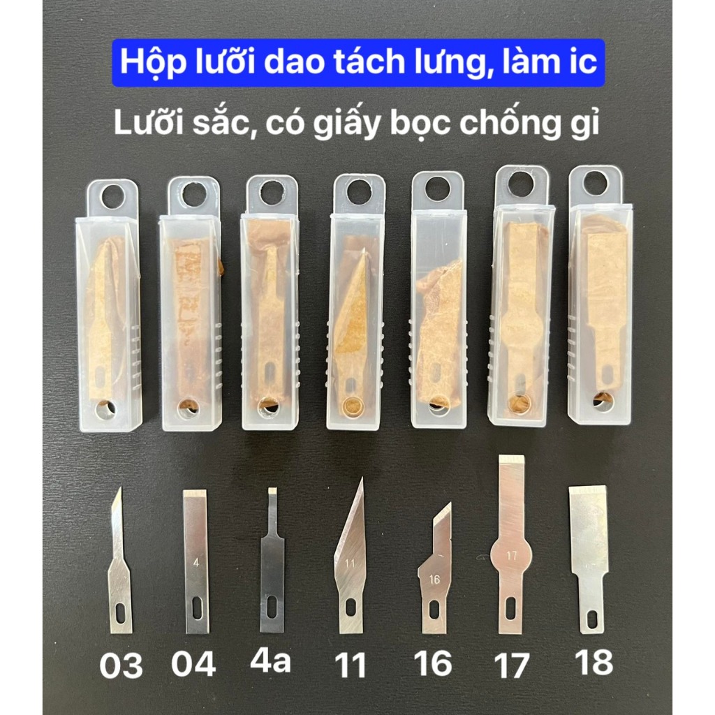 Lưỡi dao làm lưng, cạo keo ic | Loại chuẩn