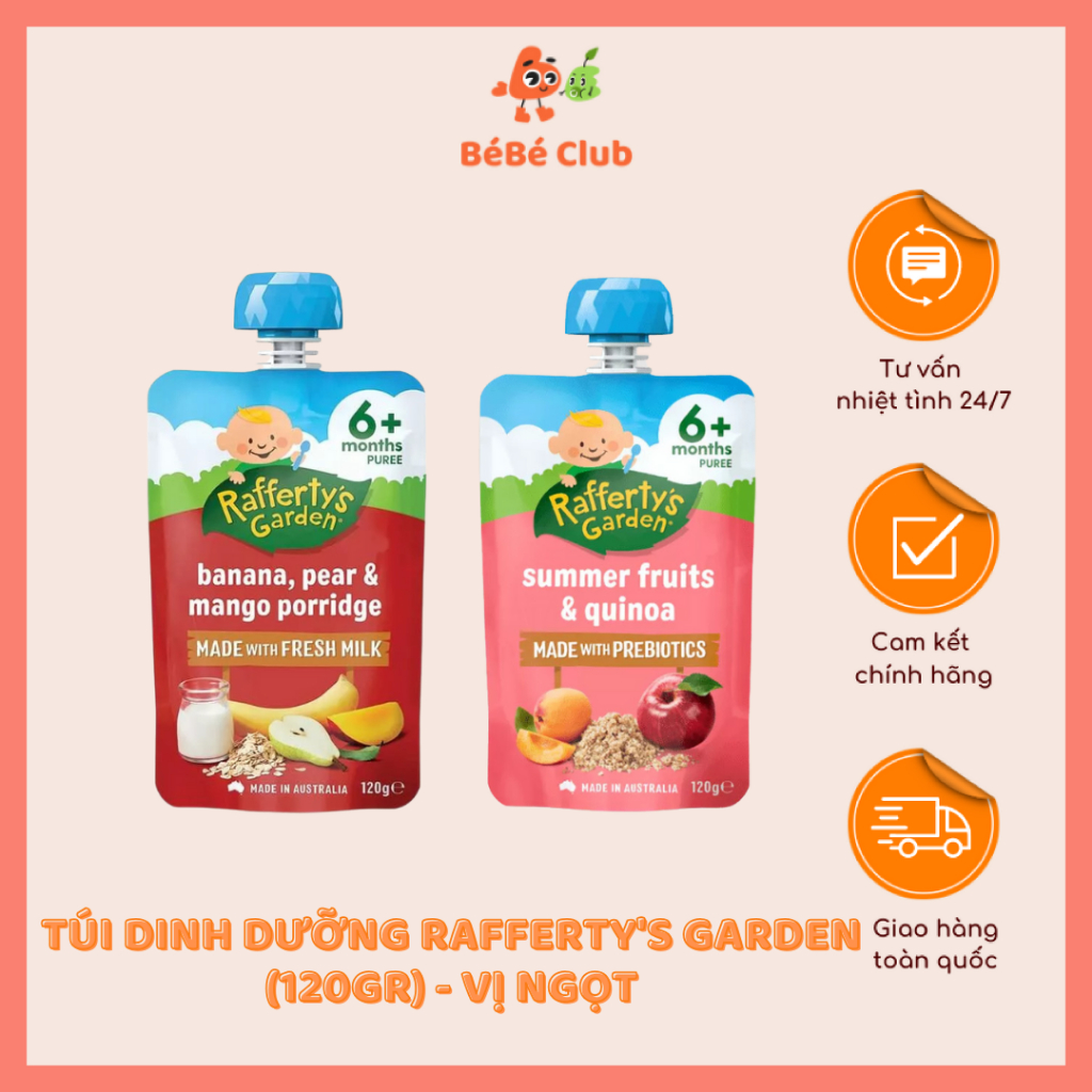 Túi Dinh Dưỡng Rafferty's Garden 6M+ (120gr) - Vị Ngọt | Shopee Việt Nam