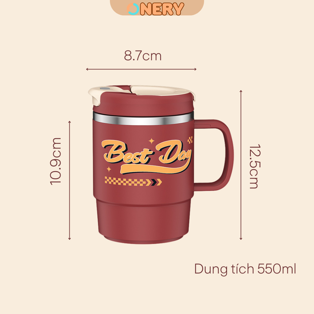 Cốc pha trà -pha coffee - camping- Inox dung tích 550ml - Onery