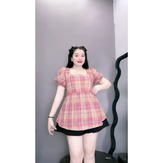 Set đồ thun nữ bigsize tay ngắn cổ vuông màu vải lụa 100d mềm mại , nhẹ nhàng dễ thương SET67