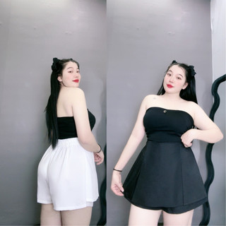 Quần váy nữ bigsize, Giả váy bigsize lưng thun co dãn phom rộng từ 60-100kg xinh xắn dễ phối  GVC