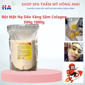 Bột Mặt Nạ Dẻo Vàng Sâm Colagen, Mặt Nạ Trắng Ngăn Ngừa Thâm Mụn- Gói 500g 1000g
