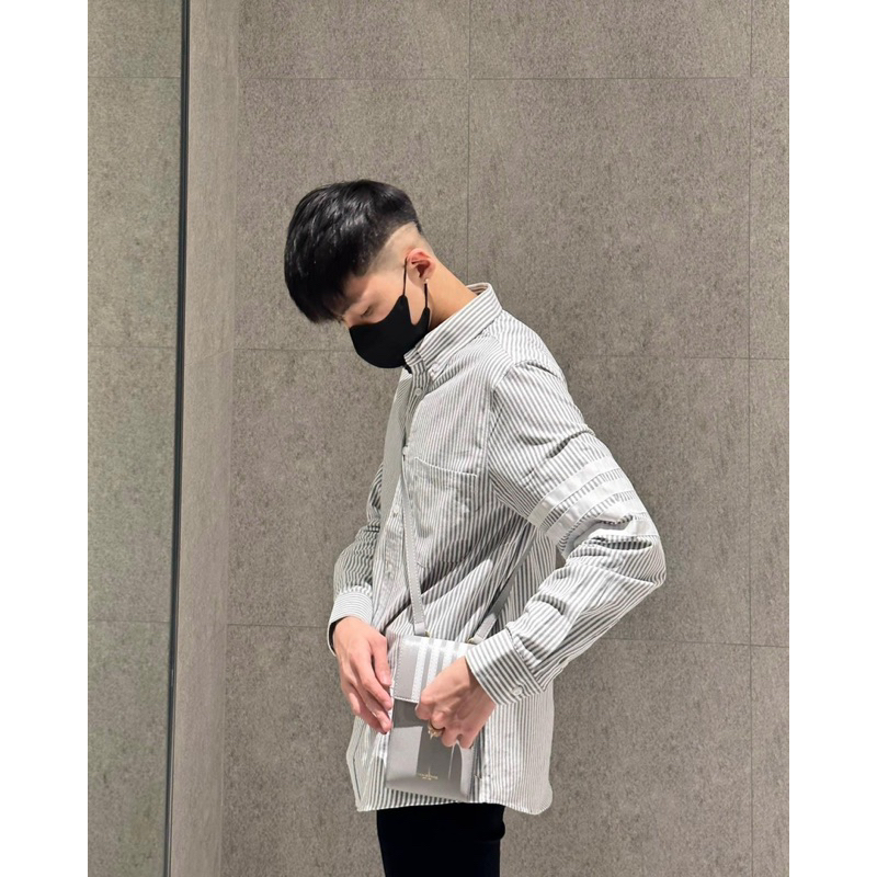 ⚡️[Hight Quality] Túi Đeo Chéo Thom 4 - Bar Stripe Phone Bag - Điểm Nhấn 4 Vạch Trắng Thêu Cao Cấp - Nam Nữ TB
