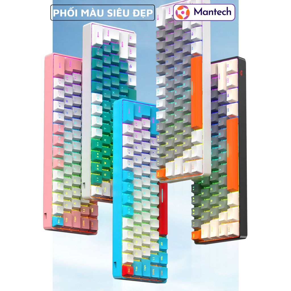 Bàn Phím Cơ Mini Mantech T60 Led Pro, Trục Cơ Red Switch Dùng Văn Phòng ...