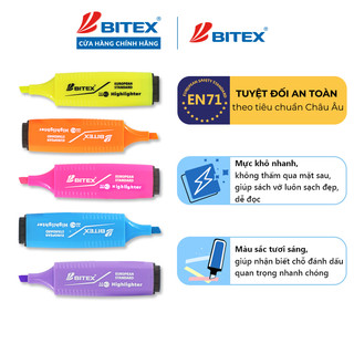 Bút dạ quang Bitex HL03 nhiều màu