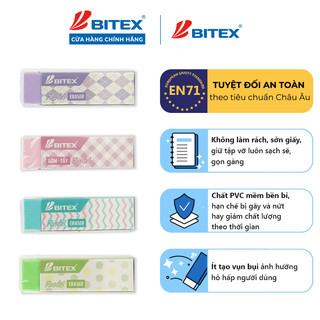 Combo 3 cục Gôm Bitex Pastel ER10 màu ngẫu nhiên