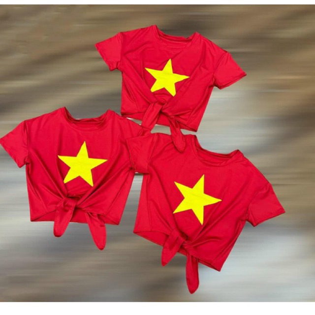 Áo sao vàng tập aerobic, yoga,  zumba , shuffer dance, đồng phục dân vũ, dáng croptop buộc vạt