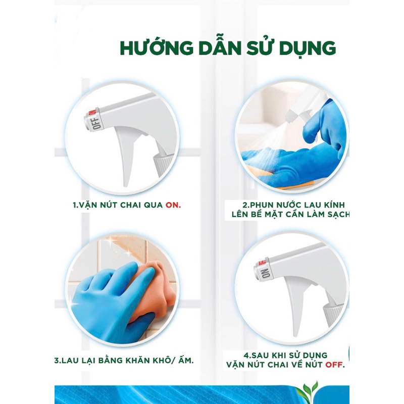 COMBO 2 CHAI NƯỚC LAU KÍNH LAU BẾP SIÊU SẠCH VINAWA PHIÊN BẢN NÂNG CẤP SIÊU THỊ TKMART